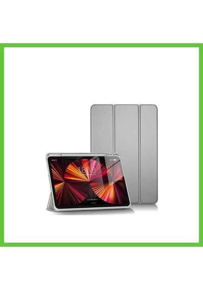 Bezos Apple iPad Uyumlu Pro 11 2024 Kılıf Tablet Smart Kılıf - Gri Dmc