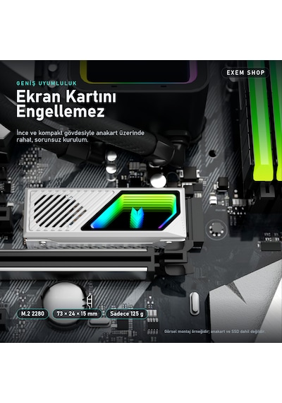 Fanlı Argb Ssd Soğutucu Beyaz Renk Beyaz - Argb