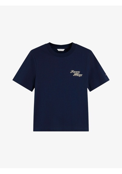 Tommy Hilfiger Scrıpt New Reg C-nk S/s Tshırt Kadın Mavi T-shirt - Ww0ww52360