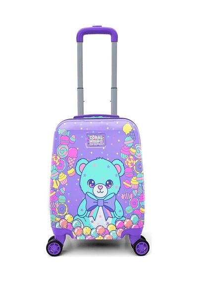 Coral High Kids Şeker Ayıcık Desenli Çocuk Valizi 16693 Mor