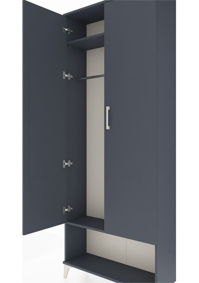 Arges Dolap 2 Raflı 2 Kapaklı Tek Askılı 88x30x221 Antrasit-antrasit Aytası Arges Dolap 2 Raflı 2 Kapaklı Tek Askılı 88x30x221 Antrasit-antrasit Aytası