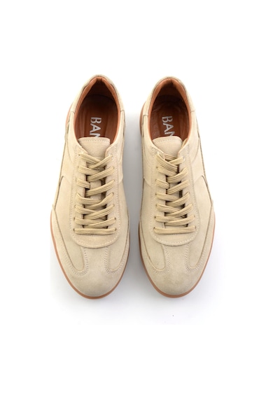Bej Hakiki Deri Erkek Sneaker E01396002402 Bej