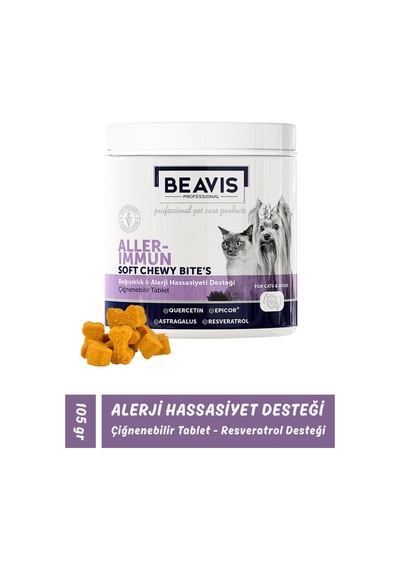 Kedi Ve Köpekler İçin Alerji İmmun Destekli Çiğneme Tableti 105 Gr