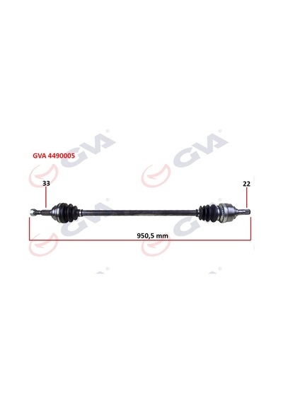 Komple Aks Sağ Astra G 1.4/1.6 16v 98-05 950mm
