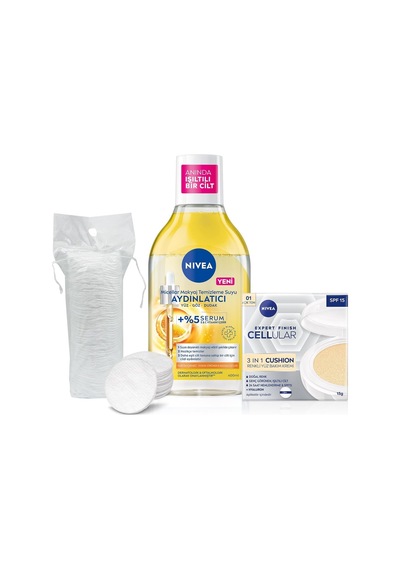 Micellar Makyaj Temizleme Suyu 400ml Ve Cellular Expert Cushion Yüz Güneş Krem,açık Ton,pamuk Hediye Belirtilmemiş