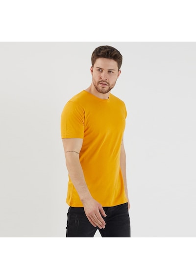 Slazenger SANDER KTN Erkek  Hardal Tişört