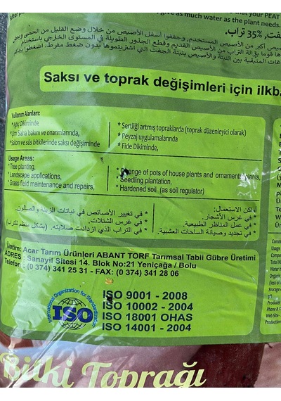Çiçek Toprağı 10 L Torf - Toprak