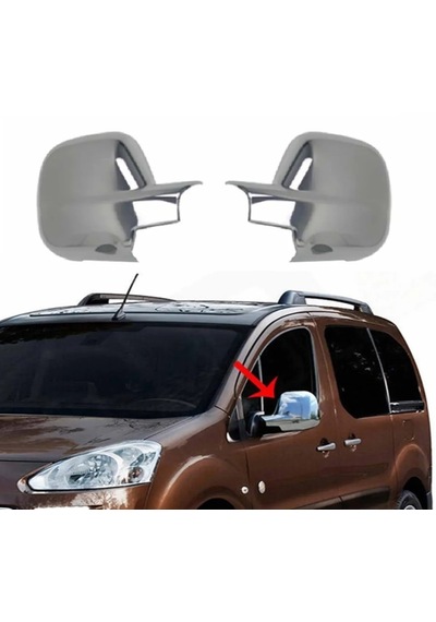 Citroen Berlingo 2012 Ve Üzeri Krom Ayna Kapağı 2 Parça Abs