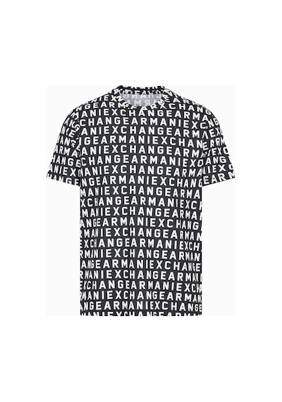 Armani Exchange Armani Baskılı Erkek T-shirt Siyah