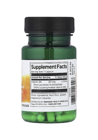 Swanson Vitamins, P-5-p, 20 Mg, 60 Capsules