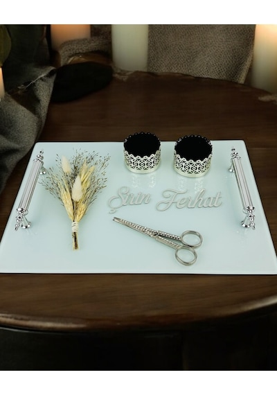 Harmonize Gümüş Nişan Tepsisi Gri Gri