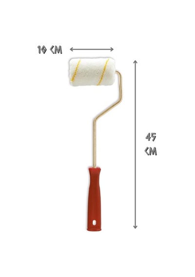 Dekor 1084 Eksport Parmak Boya Rulosu Takım 10 Cm.