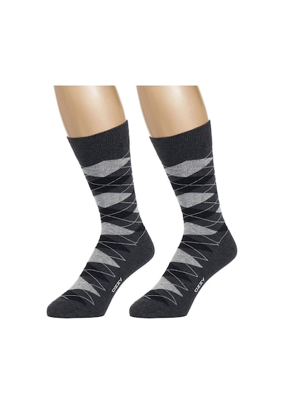 Ozzy Socks 3 Çift Dikişsiz Erkek Penye Pamuklu 4 Mevsim Çorap Dayanıklı Topuk Burun Gri- Antrasit