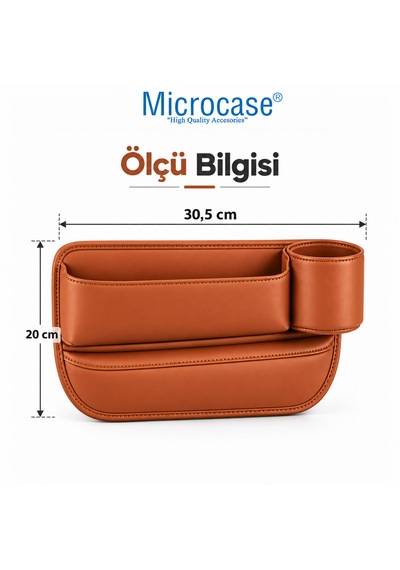 Microcase İçecek Bölmeli Oto Araç Koltuk Yanı Eşya Düzenleyici Organizer Yolcu Yanı Al7013 Siyah