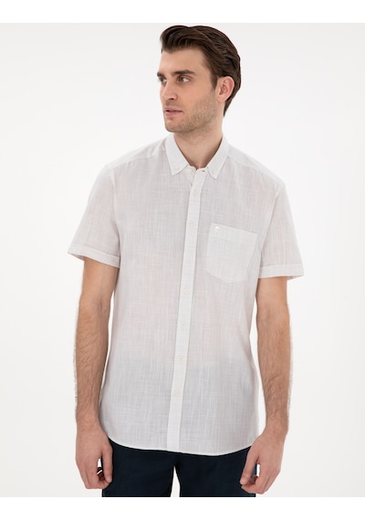 Pierre Cardin Erkek Bej Gömlek Kısa Kollu 50306950-vr011 Bej