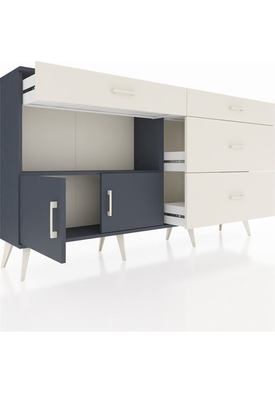 Arges Konsol Tek Raflı 4 Çekmeceli 2 Kapaklı 176x30x99 Antrasit-a Antrasit-antrasit/aytaşı Arges Konsol Tek Raflı 4 Çekmeceli 2 Kapaklı 176x30x99 Antrasit-a Antrasit-antrasit/aytaşı