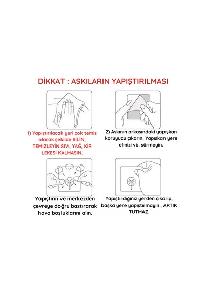 6 Adet Şeffaf Ultra Güçlü,kendinden Yapışkanlı, Paslanmaz Metal Başlıklı Banyo, Mutfak Askısı Metali Diğer