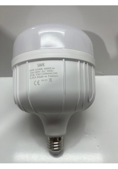 Şavk 60 W 6500k Beyaz Işık E27 Duylu Led Ampül Seçenekler