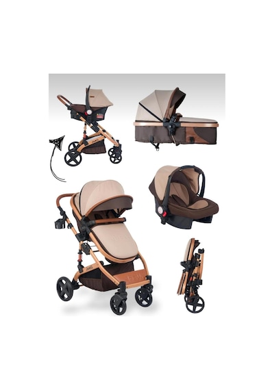 Grande Mama Tablalı Genis Sepetli Travel Sistem Bebek Arabası Sallanır Tas Ima Puset
