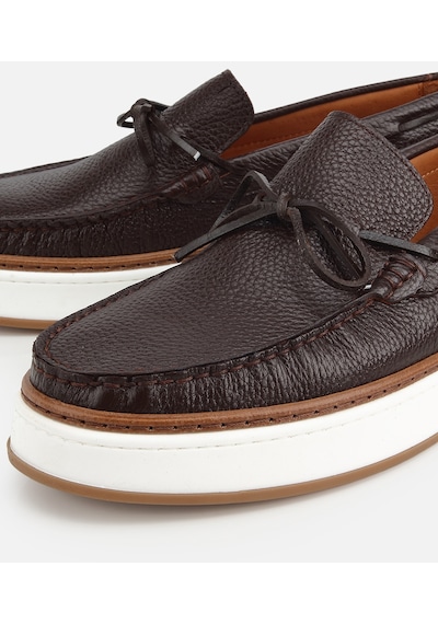 Hotiç Erkek Deri Kahverengi Bağcık Detaylı Günlük Loafer 02ayh319390a480 02ayh319390a480