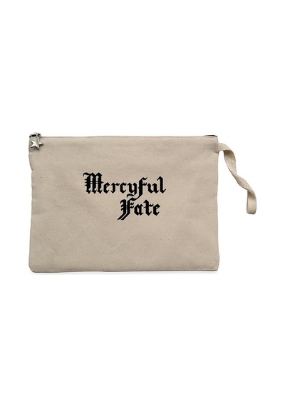 Mercyful Fate Logo Text Krem Clutch Astarlı Cüzdan / El Çantası Krem