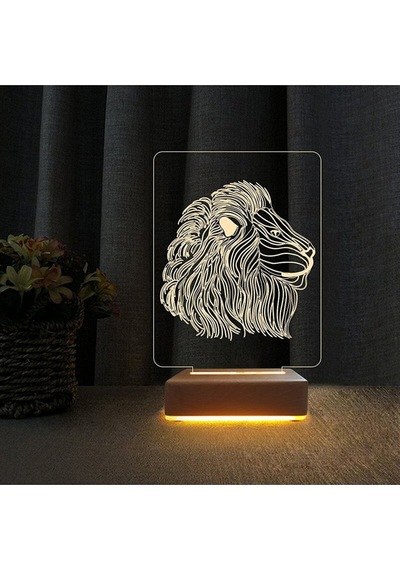 3d Led Gece Masa Lambası Aslan Tasarımlı Doğum Günü Hediyesi Galatasaraylılar Için Hediye