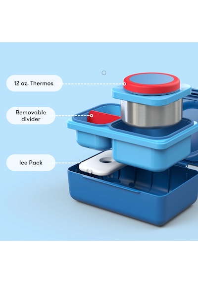 Omiebox - Up Isı Yalıtımlı 2. Nesil Kozmik Mavi Bento Yemek Kutusu Diğer