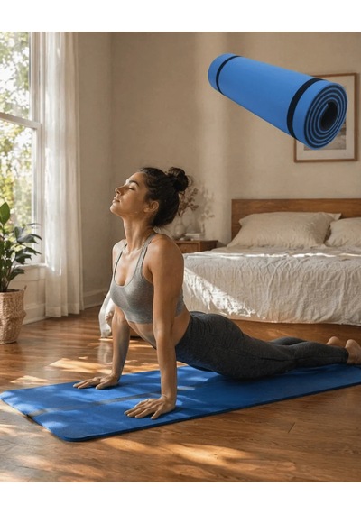 Lb 10 Mm Fitness Ve Pilates Matı Kaydırmaz Taban Konforlu Spor Minderi Hafif Taşınabilir