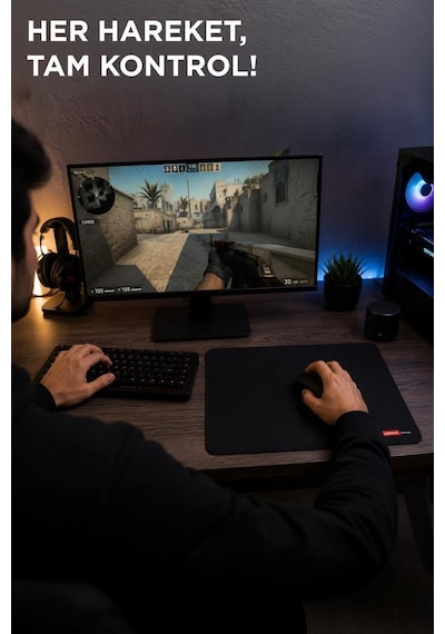 Gaming Oyuncu Fare Altlığı Kaymaz Taban Mouse Pad Bk 360 280mm Siyah