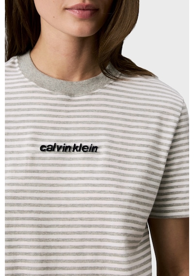 Calvin Klein Pamuklu Çizgili Bisiklet Yaka T Shirt Lv047g812g21l Bayan T Shirt Lv047g812g 21l Gri-beyaz Calvin Klein Pamuklu Çizgili Bisiklet Yaka T Shirt Lv047g812g21l Bayan T Shirt Lv047g812g 21l Gri-beyaz