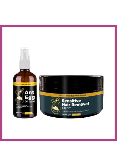 Gees Global Ant Egg Oil & Cream : Ağda50 Ml Karınca Yumurtası Yağı Ve 50 Ml Kremi Tüydökücü Krem Set Gbzs
