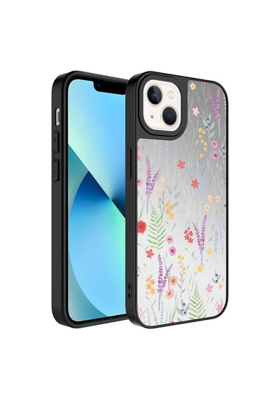 Apple Uyumlu iPhone 13 Kılıf Aynalı Desenli Kamera Korumalı Parlak Zore Mirror Kapak