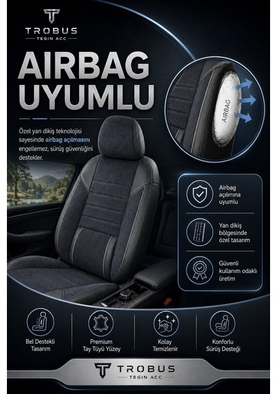 Suzuki Baleno 2016 Ve Sonrası Uyumlu Nova Serisi Füme Füme Oto Koltuk Kılıfı