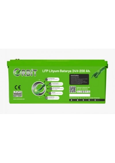Orbit 24 V 200 Ah Lifepo4 Akü-abs Kasalı