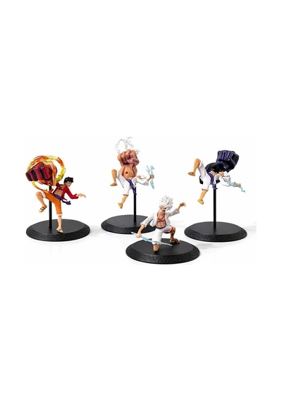 Anime One Piece Luffy Figürü 4'lü Set Alk5275