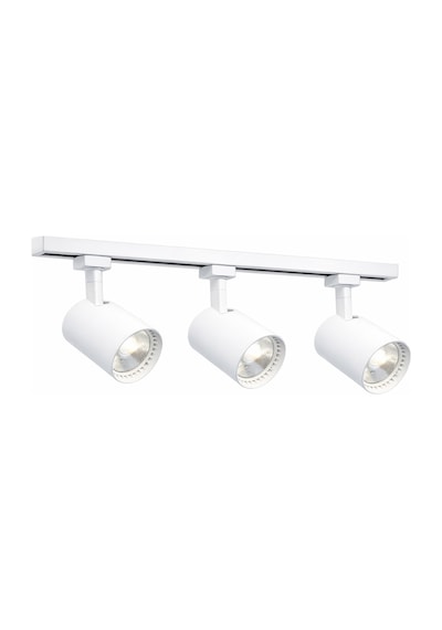 Modern 3 Lü Led Ray Spot Aydınlatma Seti 30w Beyaz Monofaze Ray Sistem Ayarlanabilir Tavan Spotu 6400k Beyaz Beyaz