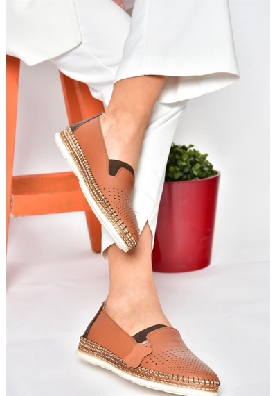 Fox Shoes P555003703 Taba Hakiki Deri Günlük Kadın Ayakkabı Taba-hakiki Deri Taba