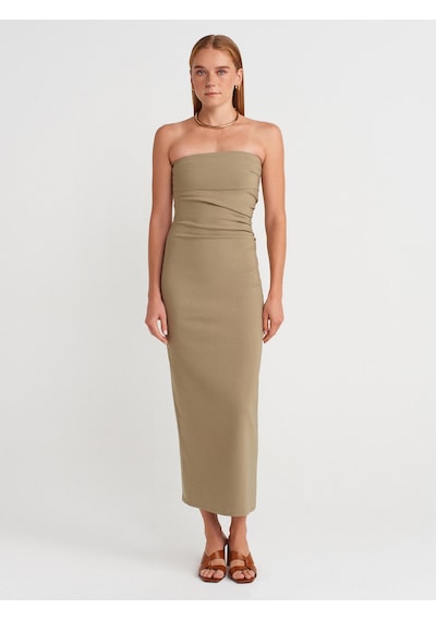 Dilvin 91368 Straplez Midi Elbise-çağla Çağla