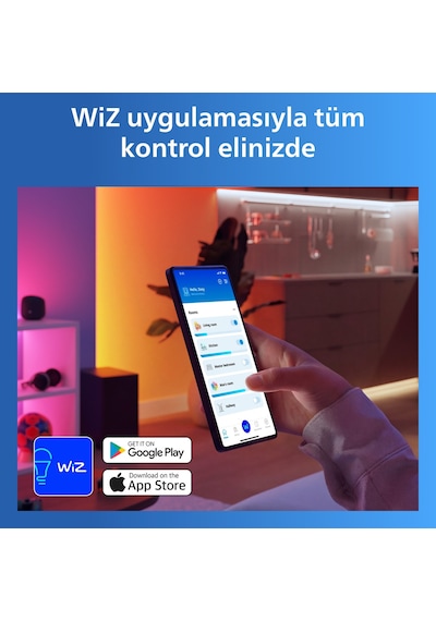 Philips Smart Lighting Rgbıc Işık Barı 30 Cm - Google Home, Alexa, Homekit Ve Matter Uyumlu Çok Renkli