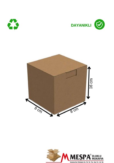 8x8x16 Cm Kahverengi Kargo Kutusu 25 Adet Karton Ürün Gönderim Ve Paketleme Kutusu 25 Adet
