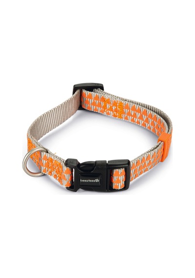 Hnrlıshp Beeztees Köpek Boyun Tasması, Açık Gri Turuncu, 35-50cm