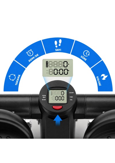 Kardiyo Ve Sıkılaşma Seti - Mini Stepper + El Bilek Ağırlığı + 5'li Direnç Bandı + Atlama İpi