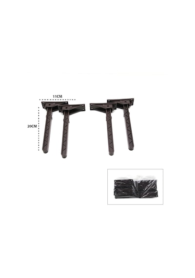 İbico-979 Aç Kapa Sofra Ayağı 20 Cm - Kahverengi Komple Plastik- 4'li Paket Diğer
