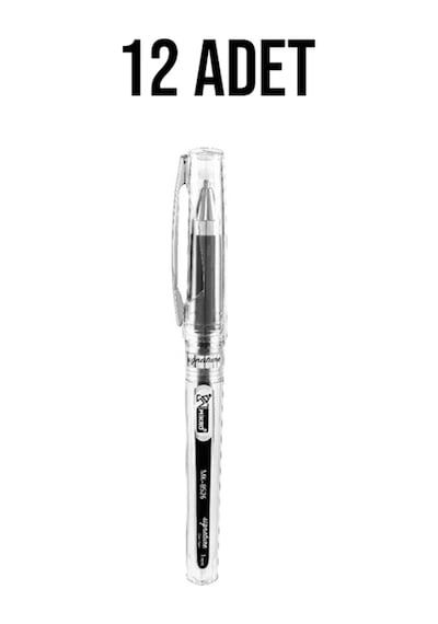Mikro İmza Kalemi 1mm 12 Adet Siyah