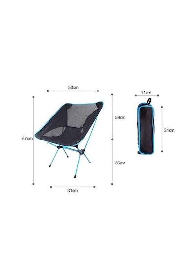 Funky Chairs Ultralight Katlanır Kamp Sandalyesi Mavi