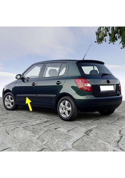 Skoda Fabia 2 2007-2010 Sol Ön Kapı Çıtası Düz 5j0853515