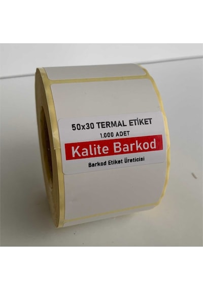 Kalite Barkod 50X30 Termal Etiket 10 Rulo