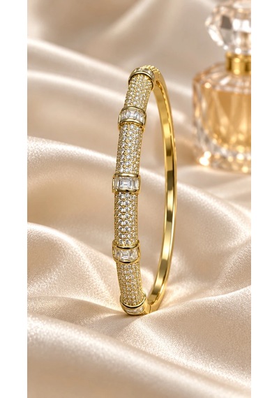 Baget Detaylı Gold Renk Bileklik
