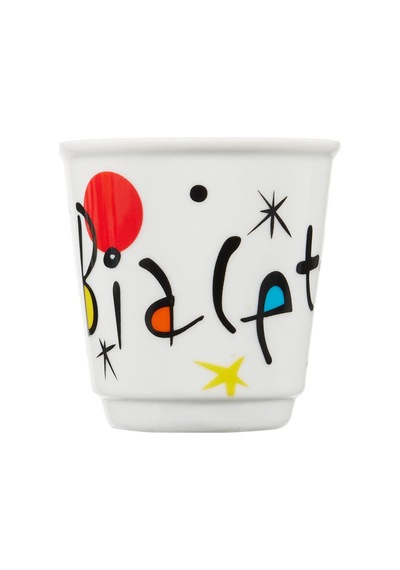 4'lü Moka Kahve Bardak Seti - Kulpsuz Kahve Shot Bardağı - Bicchierini - Karma Renk - Arte Desen Serisi - Porselen Çok Renkli