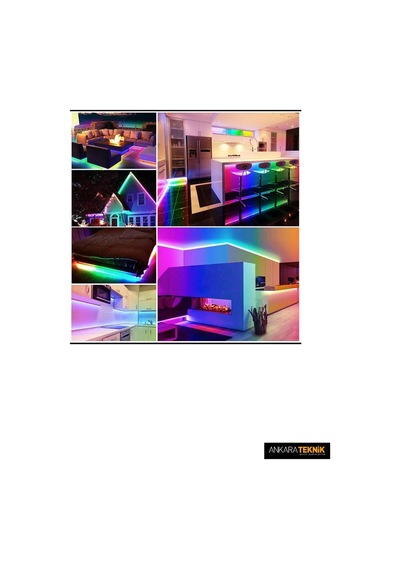 Piksel Neon Led 6x12mm 5 Metre Hazır Kumandalı Set/ Ip68 Koruma RGB